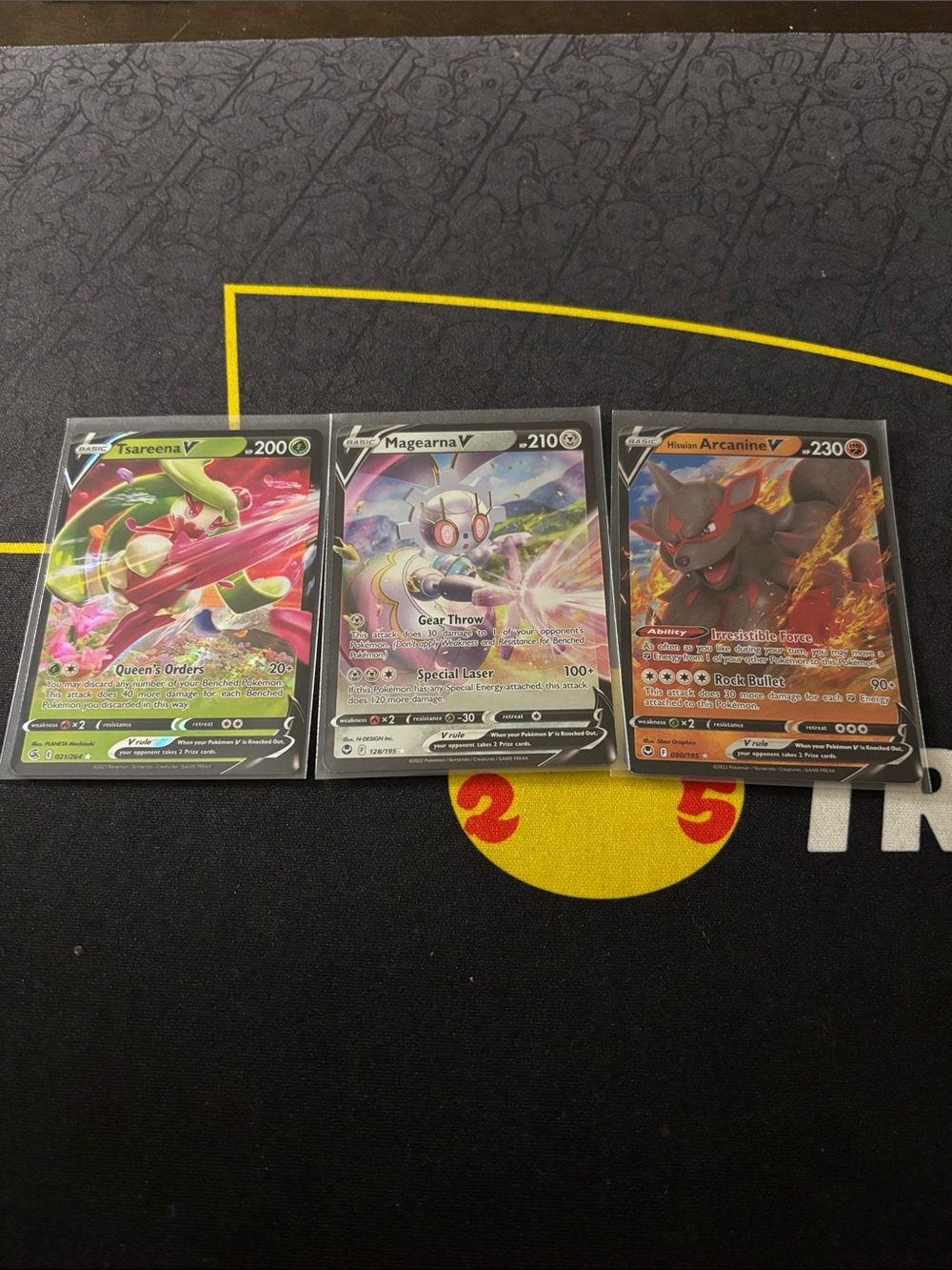 Pokémon V Full Art Card Lot - Tsareena V, Magearna V, Hisuian Arcanine V?